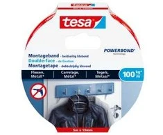 tesa Montageband Fliesen&amp;Metall 100kg 1.5m x 19mm