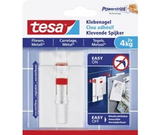 TESA 77767-00000, Vidaus, Universalus kabliukas, Pilka, Raudona, Balta, Lipni juostelė, 4kg, Tinkas