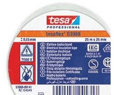 Izoliacinė juosta TESA Balta PVC (25 mm x 25 m)