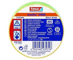 Tesa Izoliacinė juosta žalia/geltona 15 mm 10 m