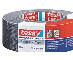 Tesa Lipni juosta iš drobės 48 m x 50 mm juoda - PRO 4662 PE 48 m x 50 mm juoda, ypač didelis lipnumas