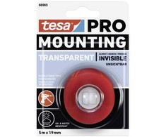 tesa Tvirtinimo PRO permatoma 66965-00001-00 Tvirtinimo juosta permatoma (I x P) 5 m x 19 mm 1 vnt.