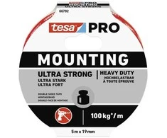 tesa Mounting PRO Ultra Strong 66792-00001-00 tvirtinimo juosta, balta (ilgis x plotis), 5 m x 19 mm, 1 vnt.