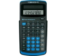 Texas Instruments TI-30 ECO RS, Kišeninis, Mokslinis, 10 skaitmenų, 1 eilutė, Saulės energija maitinamas, Juodas