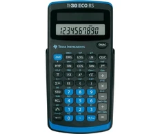 Texas Instruments TI-30 ECO RS, Kišeninis, Mokslinis, 10 skaitmenų, 1 eilutė, Saulės energija maitinamas, Juodas