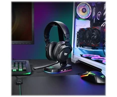 Thermaltake Argent H5 Stereo, Laidinis, Žaidimams, 20 - 20000 Hz, 370 g, Ausinės su mikrofonu, Juoda
