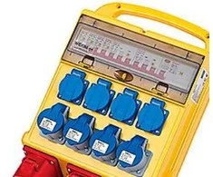Thorkild Larsen Statybinis elektros skydas 32A 10 lizdų - 4xDK + 1xCEE 32A + 16A 400V + 4xCEE 16A 230V