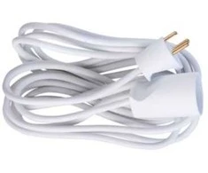 Thorkild Larsen E-line prailgintuvas 3G1.0 - H05VV-F, baltas m/j, 230V/13A, plastikinis kabelis, 5m