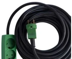 Thorkild Larsen E-line kabelių komplektas DK 3G1.5 - H07RN-F, DK kištukas/3 lizdų m/j, neoprenas, 230V/16A, 15m