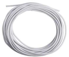 Thorkild Larsen E-line plastikinis kabelis 2x0,75 - H03VV-F, baltas apvalus išorinis sriegis, 10 m