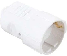 Thorkild Larsen Ilgintuvas apvalus Schuko su įžeminimu 16A 250V, plastikinis, baltas