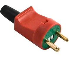 Thorkild Larsen Kištukas su įžeminimo apsauga 13A 250V raudonas/žalias