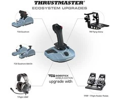 Thrustmaster TCA Sidestick Airbus leidimas, Vairasvirtė, PC, Laidinis, USB, Juoda, Mėlyna, Kabelis
