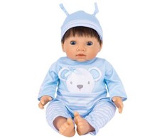 TINY TREASURES - Mėlyna Bear Doll Brown Hair (30543)