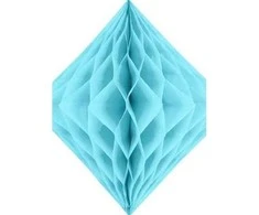 Party Deco Korėtas rombas 30cm 1 vnt melsvas