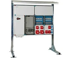 Solar Plus 250 A skirstomoji spintelė su stovu ir srovės transformatoriumi, išėjimai: 3 x DK 230 V / 13 A, 3 x CEE 400 V / 16 A, 2 x CEE 400 V / 32 A, 2 x CEE 400 V / 63 A