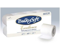 Tualetinis popierius, ritinėliai, BulkySoft Excellence, 3 sluoksnių, audinys, baltas 95mm x 29,00m, dėžė su 72 ritinėliais