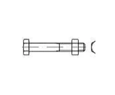Toolcraft 111106 hex bolt M20 180 mm external hex DIN 601 steel hot-dip galvanized 10 pcs (TOO111106)