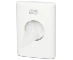 Higieninių paketų maišelių dozatorius TORK B5, 100 x 36 x 140 mm (566000), baltos spalvos