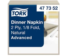 Tork Advanced Dinner - servetėlės - dydis 39 x 39 cm - vienkartinės - natūralios - (12 pak. x 150 vnt. dėžutėje)