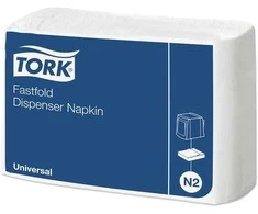 Tork - Baltos dozavimo servetėlės ​​- N2 Fastfold