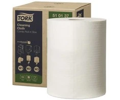Tork Tork – universalūs austi ritinėliai, 1 sluoksnio, aukščiausios kokybės – baltas