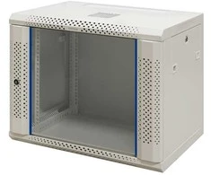 19" Komutacinė spinta TOTEN, 9U, 600x450,stiklinės durys, balta / WS64096000 / 19-W6409V