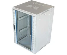 19" Komutacinė spinta TOTEN, System Z, 18U, 600x600, stiklinės priekinės durys, iki 60kg , balta / ZS66186000 / 19-Z6618V