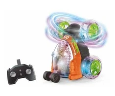 Tec Toy Crazy Tumbler - Akrobatinis automobilis su žibintuvėliu - Radiovadomas 2,4 GHz - Oranžinis (534444)