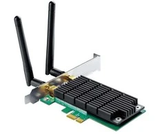 TP-Link Archer T4E, vidinė, belaidė, PCI Express, WLAN, 867 Mbit/s, juoda, žalia