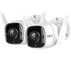 TP-Link Tapo C310P2 WiFi stebėjimo kamerų rinkinys 2K (2304x1296), 3MP, IP66 atsparus oro sąlygoms, 30 m naktinis matymas, dvipusis garsas