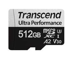 Atminties kortelė Karta Transcend 340S Micro SDXC 512 GB Class 10 UHS-I/U3 A2 V30 (TS512GUSD340S)