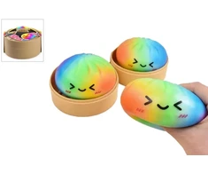 Trend Toys - Kawaii vaivorykštės putplasčio koldūnai 8,5 cm garinimo krepšelyje (201080)