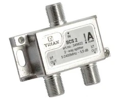 Triax SCS 2, Kabelio skirstytuvas, 75 O, 5–2400 MHz, Pilkas, Lizdas, F tipo
