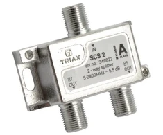 Triax SCS 2, Kabelio skirstytuvas, 75 O, 5–2400 MHz, Pilkas, Lizdas, F tipo