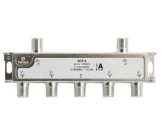 Triax SCS 6, Kabelių skirstytuvas, 75 O, 5–2400 MHz, Sidabrinis, Baltas, Kištukas/Kištukas, 16,5 dB