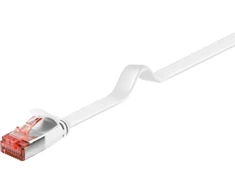 Goobay Triton CAT 6 plokščias kabelis, U/FTP, baltas – kabelio ilgis 1,5 m