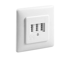 Wentronic TRITON Įleidžiama dėžutė 3 x TAE-NFN – spalvos variantas balta