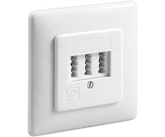 Wentronic Triton įleidžiama dėžutė 3 x TAE-NFN - Spalvota versija Balta