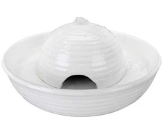 TRIXIE Vital Flow mini gyvūnų augintinių automatinė girdykla, keramikinė, baltos sp., 0,8 l/ø 24 × 10 cm