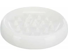 Trixie Lėtas pašarų, dubuo, katėms, balta, keramikos, 0,25l / 18 cm, apsaugo vienu metu rijimo maisto