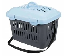 Trixie Midi-Capri transportavimo boksas, šviesiai pilkas / turkio spalvos, 44 × 33 × 32 cm, SPEC