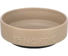 Trixie BE NORDIC dubenėlis, keraminis/guminis, 0,5 l/ø 16 cm, pilkšvai rudas