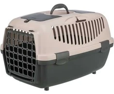 Trixie „Capri 2“ transportavimo dėžė, XS–S: 37 × 34 × 55 cm, tamsiai pilka / rausva