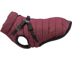 Trixie Pirou žieminis paltas su petnešomis, S: 33 cm, sangrijos spalvos