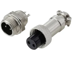 Tru Components circular pin connector socket 2-pole GX12 2 pcs (TC-13895576)