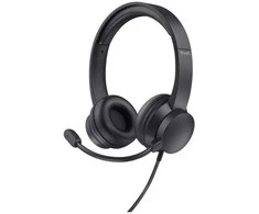 Trust HS-201 Ausinės su laidu su lankeliu ant galvos Office/Call center USB Type-A Juodas