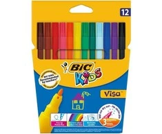 Tuscher BIC Kids Visa, plonas galiukas, 12 spalvų dėžutė