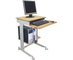 Twinco Kompiuterinis stalas „TWIN CLICK“, buko/pilkos spalvos, 600x500x1100 mm (1 vnt.)