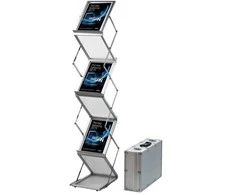 Twinco TWIN grindų modelis Zig Zag A4, 5 skyriai sidabrinis 270x360x1450mm (1 vnt.)